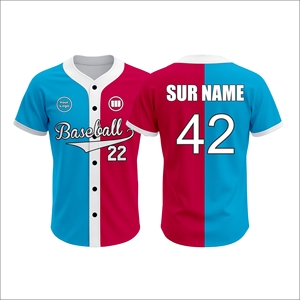 Hot <b>Sale</b> New Custom Printed Baseball Jersey Breathable Quick Dry Summer/<b>Spring</b> Plus Size Letter Team Uniform Manufacturer - Product Image 6