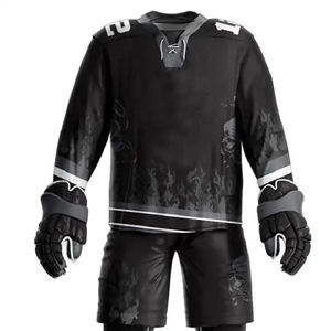 Maillot de hockey sur glace uni, fabriqué au Pakistan, pour hommes, grandes tailles, faible MOQ, OEM, 100% polyester - Product Image 3