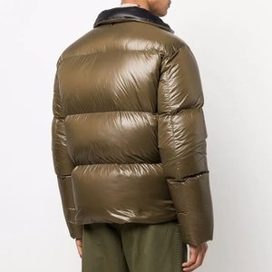 Manteau d'hiver à capuche pour homme, vert olive, très vendu, personnalisé, couleur unie, fermeture éclair, épais, décontracté, imperméable, coupe classique - Product Image 5
