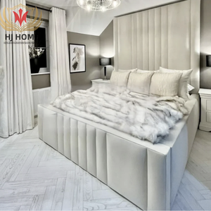 Juego de Dormitorio de Lujo HJ HOME, Panel de Pared Tapizado y Suave, Decoración de Interiores, Cabecera Grande y Alta Personalizada, Cama de Villa - Product Image 1