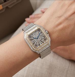 Nuevo Reloj de Pulsera Moderno para Hombre, Diseño de Esqueleto en Dos Tonos, Estilo Hip Hop, con Diamantes Moissanite de Lujo, Mecánico Automático, Fabricante Indio - Product Image 4