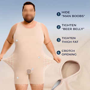 Compression Jumpsuit Unisex High Elastic Antibacterial Breathable Seamless Quick Dry Spandex/Nylon Stand Collar Full <b>Body</b> Sports - Product Image 2