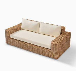 Juego de Sofás de Exterior de Madera de Teca Sólida de Lujo, Diseño con Cojines de Ratán Sintético Tejido a Mano, Ecológico e Impermeable para Hotel - Product Image 3