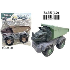 Camion Giocattolo Dinosauro 34.5x35x16cm a Frizione in Plastica per Bambini - Divertimento Assicurato Durante il Gioco - Product Image 1