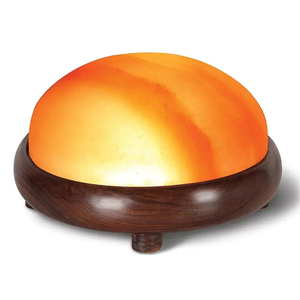 Natural Himalayan Pink Salt Round <b>Lamp</b> Polished Rock Salt <b>Table</b> Light for Home Decoration - Product Image 5