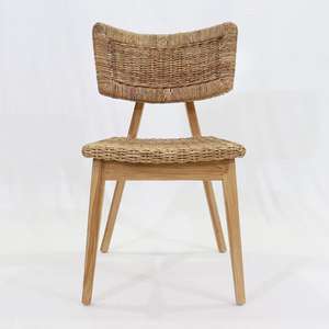 เก้าอี้รับประทานอาหารหวายไม้สักเกรดเชิงพาณิชย์ สำหรับร้านกาแฟ รีสอร์ท และเฟอร์นิเจอร์โรงแรมจากผู้ผลิต - Product Image 1