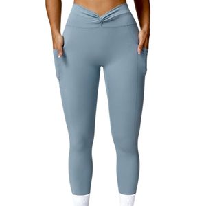 OEM ODM Women Pocket Yoga <b>Leggings</b> High Waist Tummy Control Gym Running Fitness Pants Wholesale Wear - Product Image 5