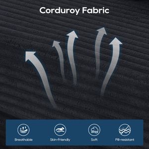 Divano Letto Convertibile a L in Tessuto Corduroy con Memory Foam e Telaio in Acciaio, Nessun Montaggio Richiesto - per Soggiorno - Product Image 5