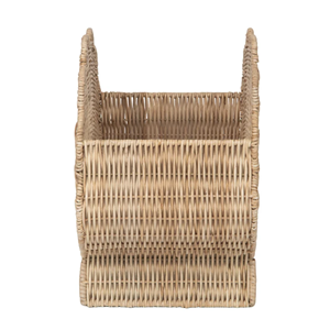 Panier en rotin naturel en forme de coquille, support décoratif pour livres et magazines, organisateur de rangement pour jouets d'enfants, vente en gros Vietnam - Product Image 3