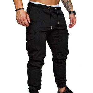 Pantalon de jogging cargo noir pour homme Nexfit Athletics, taille élastique avec cordon de serrage, plusieurs poches, décontracté, extensible, respirant, léger - Product Image 3