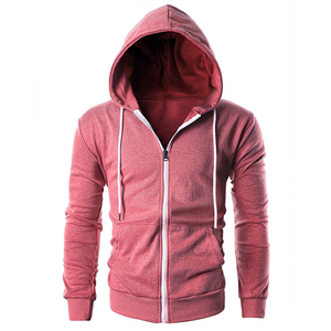 Sudadera con capucha y cremallera para hombre, de algodón tejido, corte ajustado, informal, para otoño - Product Image 5