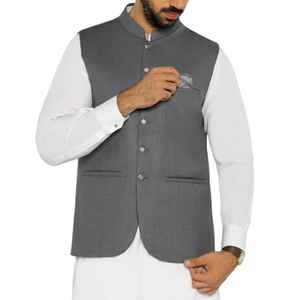 Gilet en tweed personnalisé en gros pour hommes, gilet de costume formel à carreaux en laine, gilet en coton, gilets formels pour hommes - Product Image 1