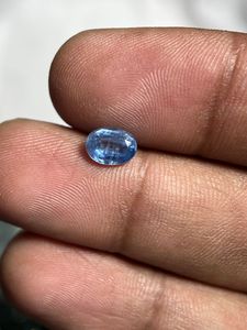Kyanite de couleur bleue naturelle, pierre précieuse ovale facettée d'Afrique pour la fabrication de bijoux - Product Image 3