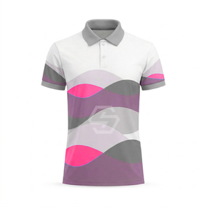 Packs de polos de golf personnalisés unisexes à sublimation, design imprimé, anti-plis, séchage rapide - Product Image 1