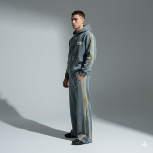 Ranzia Industry Private Label Full Face Zip Hoodie and Joggers Eco-Friendly Cotton Streetwear Factory Custom Manufacturer - Product Image 4