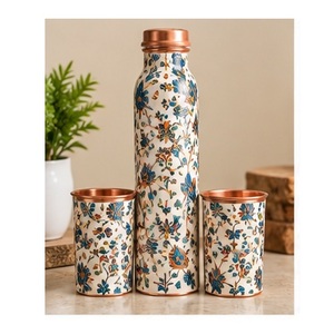 luxury Printed <b>Copper</b> <b>Water</b> <b>Bottle</b> with <b>Copper</b> Drinkware Gift Box - Product Image 4