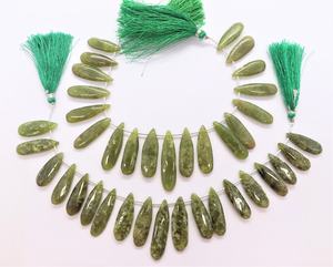 Cuentas de piedra preciosa de Vessonita natural, lisas, largas, en forma de pera, de 8x26-10x32 mm, 13 pulgadas, cuentas de Vessonita en forma de pera para la fabricación de joyería. - Product Image 3
