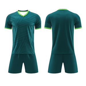 Maillots de football personnalisés à manches courtes en polyester extensible quadridirectionnel avec impression par sublimation – Ensemble unisexe avec nom d'équipe personnalisé - Product Image 1