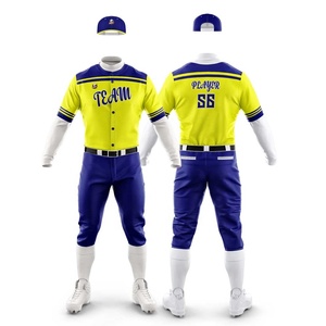 Custom Logo Unisex Baseball Softball Uniforms High Quality 100% Polyester Breathable Moisture Wicking Short Wholesale - Product Image 2