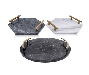Best Manufacturer Of India <b>Table</b> Decor Luxury Ornament Dry Fruit Plate Beige Marble <b>Tray</b> <b>Table</b> Top Fruits Coffee Storage <b>Tray</b> - Product Image 1