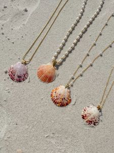 Handmade Flower Seashell Necklace with Starfish Pendant Vintage Boho Beach Jewelry DIY Custom Gift Wholesale Vietnam - Product Image 6