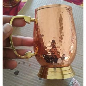 Designer Copper <b>Mug</b> for Moscow Mule Serving Handmade Finish Rustic Bar Drinkware Home Kitchen - Product Image 2