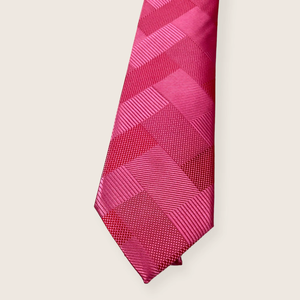 Corbata de Poliéster Geométrica Rosa Elegante Benon para Hombre |   Corbata de Diseño Premium |   Accesorios de Moda para el Cuello para Bodas y Eventos Formales - Product Image 1