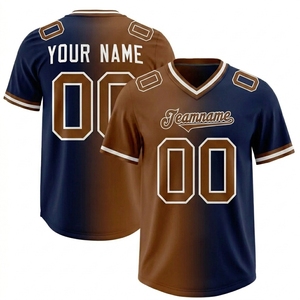 Camiseta de Fútbol Americano Personalizada para Hombre, Cuello en V, Manga Corta, Color Degradado, Impresión Sublimada, Absorbe la Humedad, Nombre del Equipo 00 - Product Image 4
