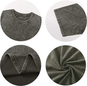 เสื้อยืดผู้ชายแบบกรดซักได้เสื้อทีเชิ้ตแบบปรับแต่งได้ - Product Image 3