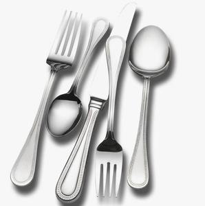 Juego de cubiertos de acero inoxidable chapado, tradicional, sostenible y de lujo, con cuchillo y tenedor, para bodas, a precio económico. - Product Image 1