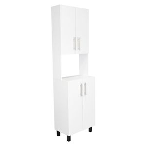 Dispensa da cucina Linden alta 76,8 pollici con due ante, mobiletto per microonde a cinque ripiani - Product Image 2