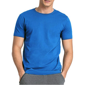 Camiseta Lisa de Manga Corta con Cuello Redondo para Hombre, con Hombros Caídos Personalizados, de Poliéster/Algodón Twill, de Secado Rápido y Transpirable, Corte Regular - Product Image 6