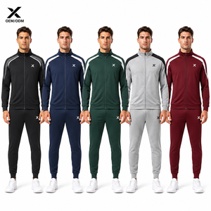 Survêtements d'échauffement personnalisés X Sports City pour hommes, entièrement zippés, séchage rapide, légers, décontractés, style streetwear, pour l'automne, avec détails latéraux - Product Image 1