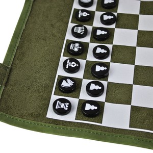 Portable Lightweight Real Microfiber Leather Travel <b>Backgammon</b> Roll-Up Game Set Foldable Chess <b>Board</b> Games - Product Image 3