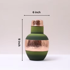 Designer Bedroom Carafe Pure <b>Copper</b> with Ayurvedic Health Benefits Multiple Sizes Available for Water Storage Plastic Drinkware - Product Image 1