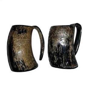 แก้วน้ำเขาสัตว์แกะสลักลายรัก รูปทรงธรรมชาติ ทำจากวัสดุออร์แกนิค เป็นมิตรกับสิ่งแวดล้อม ความจุ 500-600 มล. เหมาะสำหรับใช้ในบ้าน ร้านอาหาร งานแต่งงาน - Product Image 4