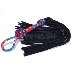 Leather Flogger Classic Style Leather Soft Strips <b>Grip</b> Handle Leather Flogger Smooth <b>Control</b> Use - Product Image 3