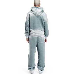 Conjunto Deportivo para Hombre, Sudadera con Capucha y Cremallera, Estilo Acid Wash, Pantalones Jogger, Corte Holgado, Estilo Urbano - Product Image 5