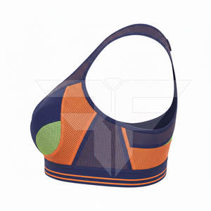 เสื้อชั้นในกีฬาสำหรับผู้หญิงแบบขายส่ง รองรับทรงได้ดี สวมใส่สบาย สีนู้ด สายคู่ รับผลิตแบบ OEM ไร้ตะเข็บ เสื้อชั้นในกีฬาสำหรับออกกำลังกาย - Product Image 4