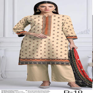 Vestidos de Verano para Mujer Estilo Pakistaní, Trajes Salwar Kameez de Algodón/Lawn de Faisalabad, Ropa Bordada para Mujer, Estilo Indio y Pakistaní - Product Image 1