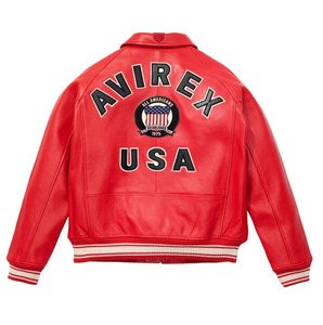 Chaqueta Varsity de Cuero Roja Personalizada para Hombre, Estilo Clásico Letterman Bomber con Ribete Acanalado y Diseño con Cierre Frontal - Product Image 4