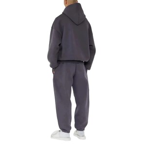 Custom Drop Shoulder Men's Tracksuit Baggy Jogger Sweat suits Blank Jogging Heavyweight Hoodie and <b>Sweatpants</b> <b>Set</b> - Product Image 5
