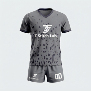 Uniforme de volley-ball pour hommes 100% polyester de haute qualité, toutes saisons, motif uni, col en V, manches courtes, évacuation de l'humidité - Product Image 6