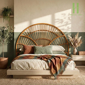 Lit en rotin au design tendance avec panneaux de tête de lit simples, idéal pour la maison et l'hôtellerie, directement de l'usine, rotin 2026 - Product Image 5
