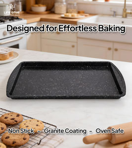 Plaque de cuisson rectangulaire en acier au carbone de qualité supérieure avec revêtement antiadhésif en granit multicouche, compatible four et distribution uniforme de la chaleur - Product Image 4