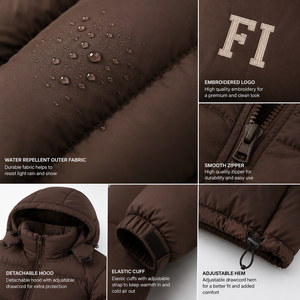 Fashion Hooded Puffer <b>Jacket</b> Quilted Insulated Winter Casual Outdoor Wear Full Zip Quilted Warm Casual Outdoor OEM Men's <b>Jackets</b> - Product Image 5
