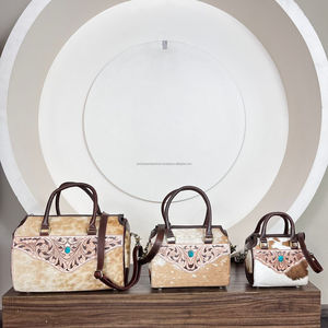 Handmade 2026 Cowhide <b>Medium</b> Speedy Bag Tooled Leather Western <b>Handbag</b> with Shoulder & Crossbody Spacious Travel Duffel Bags - Product Image 4