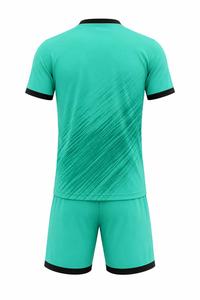 Ensemble de maillots de football unisexe, col en V, manches courtes, impression par sublimation, respirant, anti-transpiration, polyester, coupe athlétique - Product Image 6
