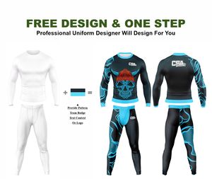Conjunto de Rashguard Transpirable para MMA con Impresión Digital por Transferencia de Calor, Diseño Masculino, Impresión por Sublimación, Manga Larga, Ropa de Compresión - Product Image 2