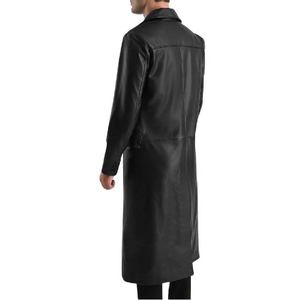 Abrigo de Cuero Negro de Doble Botonadura, Elegante, Duradero, Cálido, de Primera Calidad, Diseño Suave y Cómodo para Uso Diario Informal - Product Image 2